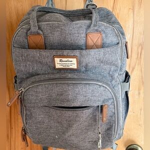Gray Backpack (Diaper bag)
